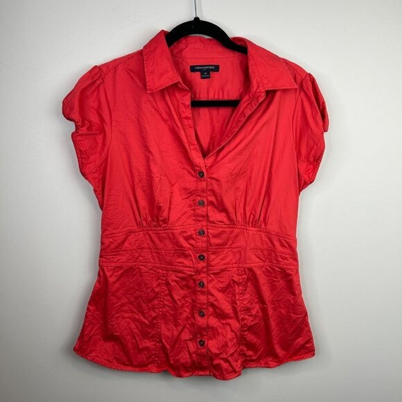 Banana‎ republic red/orange blouse size 10 - Picture 1 of 6